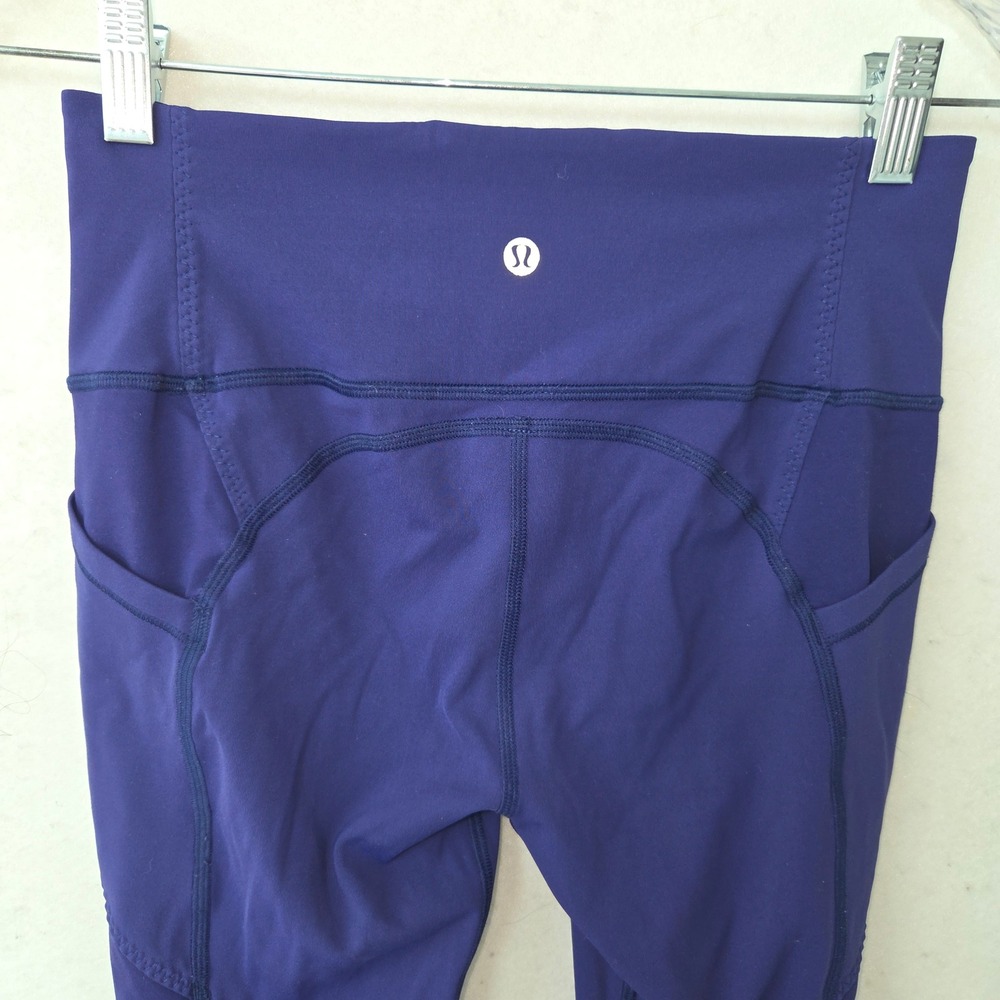 Lululemon‎ All the Right Places Leggings Womens 6 Blue High Rise Side Pockets - Picture 3 of 7